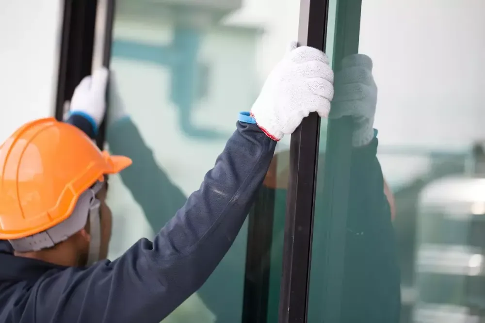 installation baie vitrée aluminium